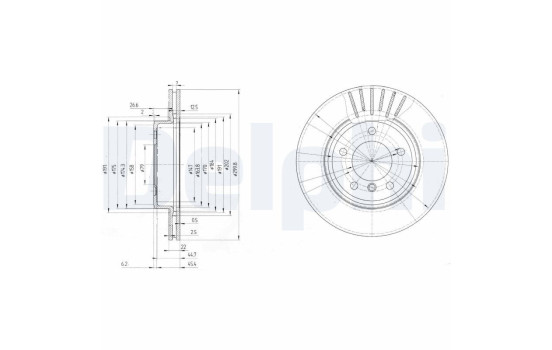 Brake Disc BG3527C Delphi