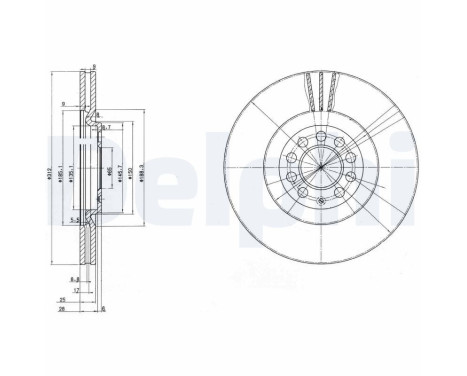 Brake Disc BG3528 Delphi