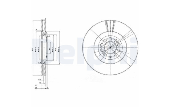Brake Disc BG3528 Delphi