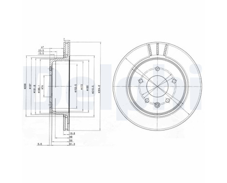 Brake Disc BG3542 Delphi