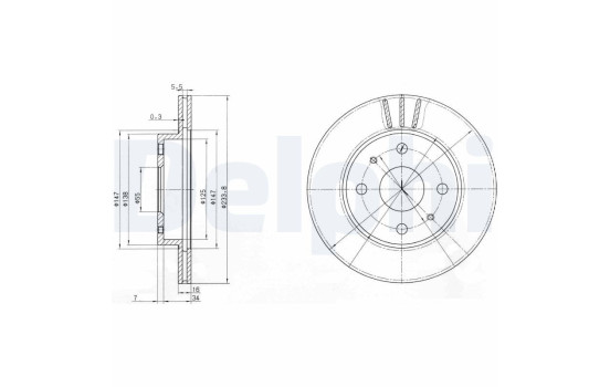 Brake Disc BG3555 Delphi