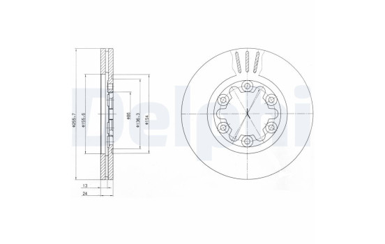Brake Disc BG3559 Delphi