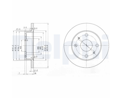 Brake Disc BG3561 Delphi