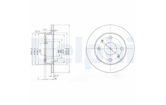 Brake Disc BG3561 Delphi