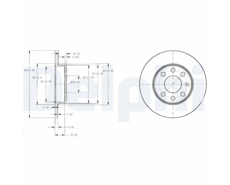 Brake Disc BG3567 Delphi