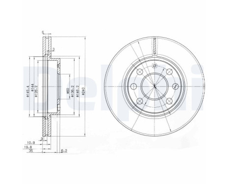 Brake Disc BG3568 Delphi