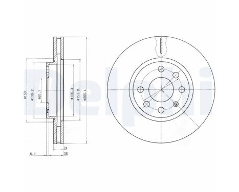 Brake Disc BG3569 Delphi