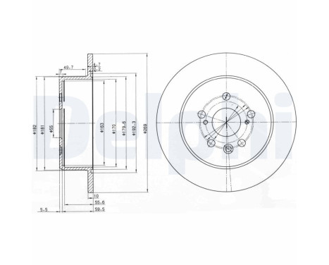Brake Disc BG3583 Delphi