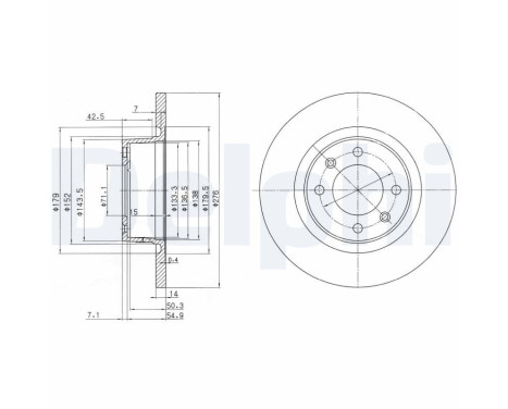 Brake Disc BG3621 Delphi