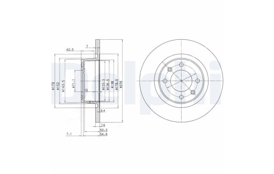 Brake Disc BG3621 Delphi