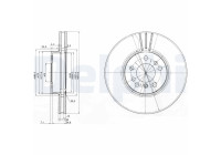 Brake disc BG3628 Delphi