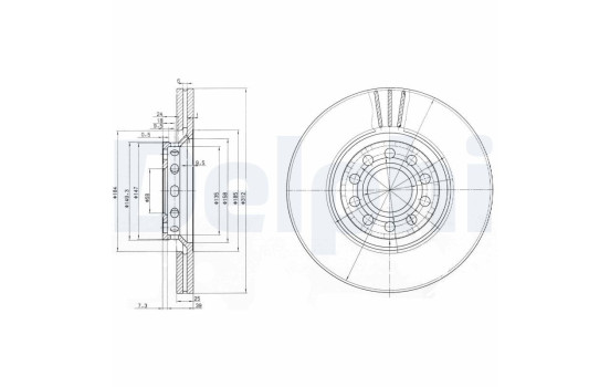 Brake Disc BG3657 Delphi