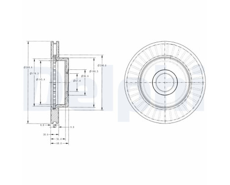 Brake Disc BG3659 Delphi