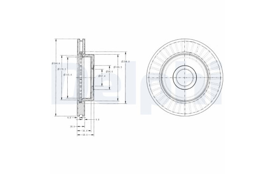 Brake Disc BG3659 Delphi