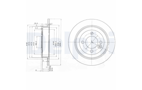 Brake Disc BG3662C Delphi