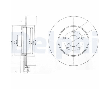 Brake Disc BG3663C Delphi