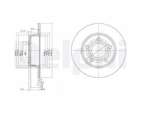 Brake Disc BG3672 Delphi