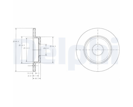 Brake Disc BG3673 Delphi