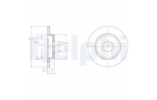 Brake Disc BG3673 Delphi