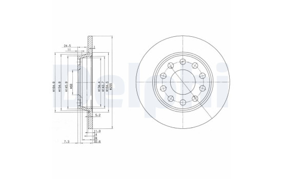 Brake Disc BG3674C Delphi