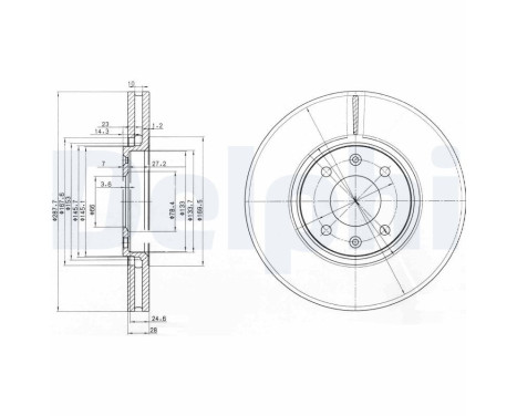 Brake Disc BG3675 Delphi