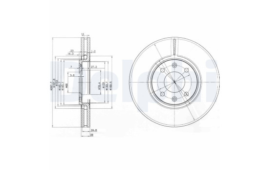 Brake Disc BG3675 Delphi