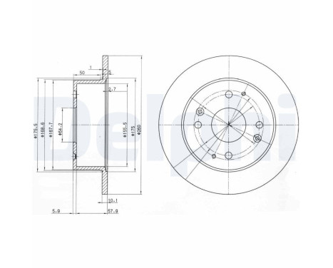 Brake Disc BG3677 Delphi