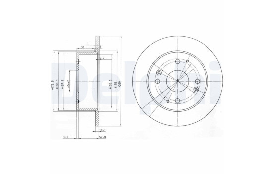 Brake Disc BG3677 Delphi