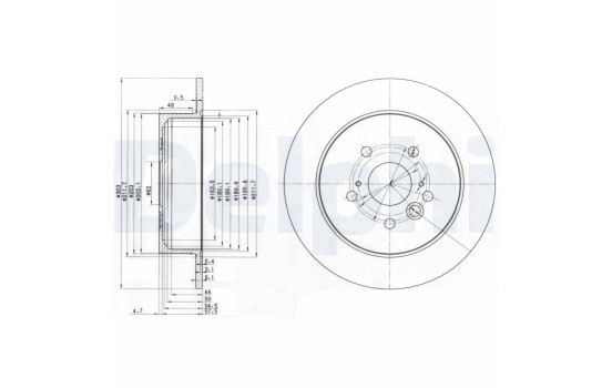 Brake Disc BG3691 Delphi