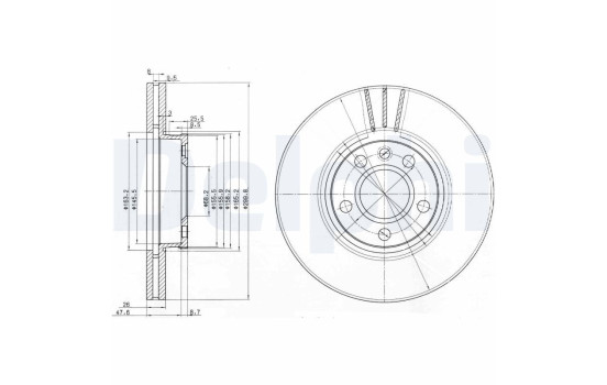 Brake Disc BG3696 Delphi
