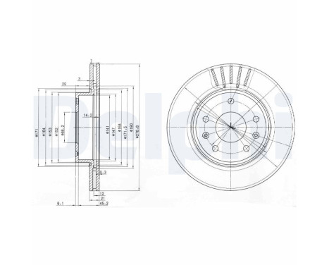 Brake Disc BG3702C Delphi