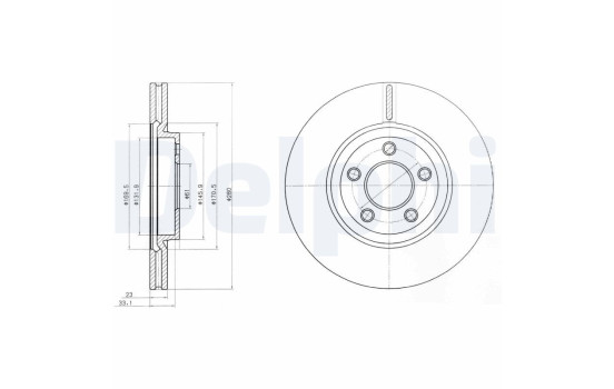 Brake Disc BG3704 Delphi