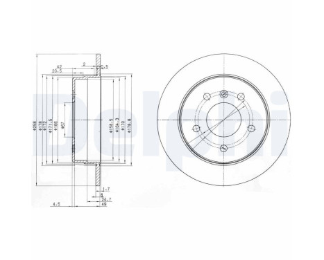 Brake Disc BG3710 Delphi