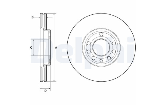 Brake Disc BG3713C Delphi
