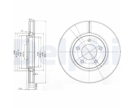 Brake Disc BG3716 Delphi