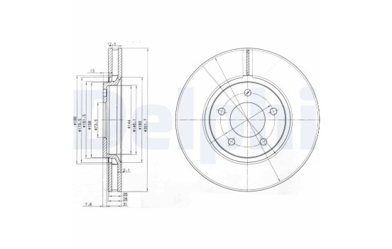 Brake Disc BG3716 Delphi