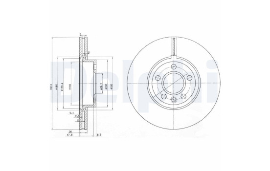 Brake Disc BG3719 Delphi