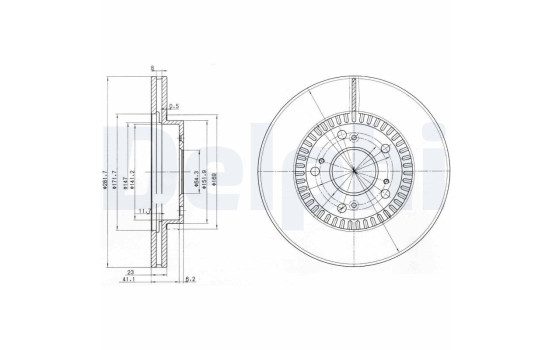 Brake Disc BG3720 Delphi