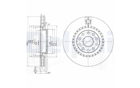 Brake Disc BG3723 Delphi
