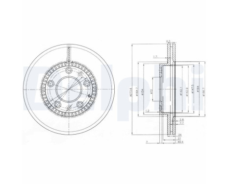 Brake Disc BG3724 Delphi