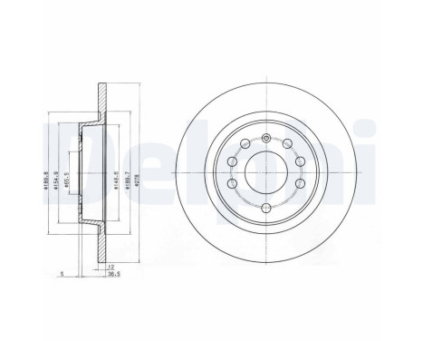 Brake Disc BG3731C Delphi