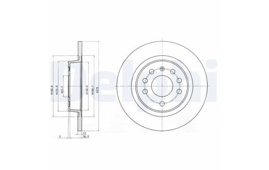 Brake Disc BG3731C Delphi