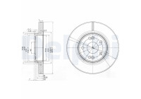 Brake disc BG3733 Delphi