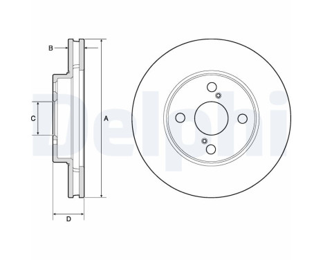 Brake Disc BG3734 Delphi