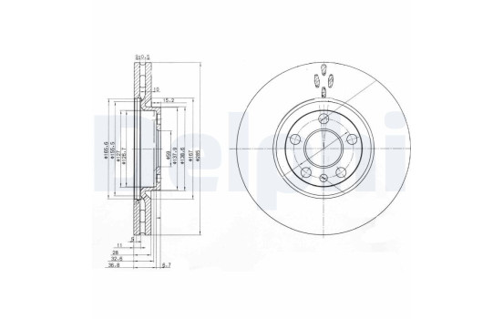 Brake Disc BG3740 Delphi