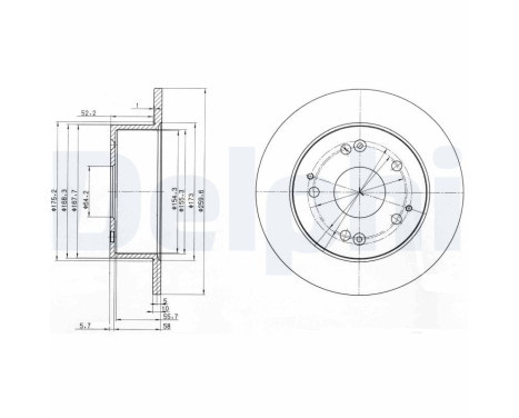 Brake Disc BG3745 Delphi
