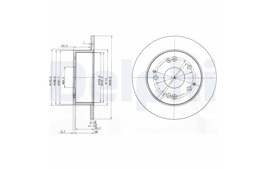 Brake Disc BG3745 Delphi