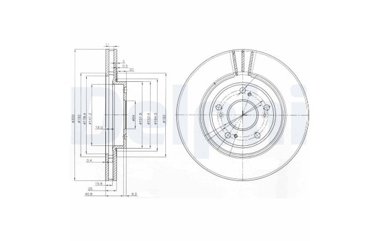Brake Disc BG3747 Delphi