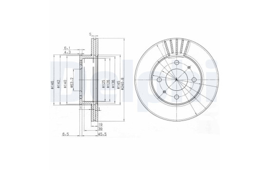 Brake Disc BG3749 Delphi