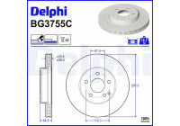 Brake Disc BG3755C Delphi